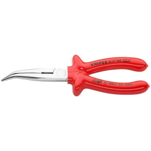 Cleste cu cioc lung indoit la 40°, manere izolate prin imersie la 1000 V, KNIPEX, 200 mm