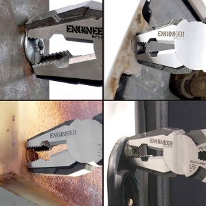 Cleste patent combinat ENGINEER PZ-59, extragere suruburi uzate, 200 mm, taie O3.2mm, fabricat in Japonia - Img 3
