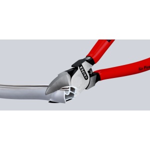 Cleste sfic pentru taiat plastic, manere multicomponet, KNIPEX, 125 mm - Img 4