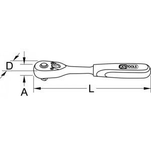 Clichet cu schimbare de direcție KS Tools 1/4" SlimPOWER, 72 de dinți - Img 5