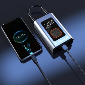 Compresor auto portabil Tellur, 150 PSI, 16L/min, 4000mAh, USB-C, aluminiu - Img 5