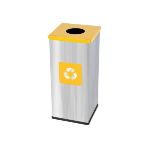 Coș inox colectare selectivă Eko Square Prestige 60 L - Img 4