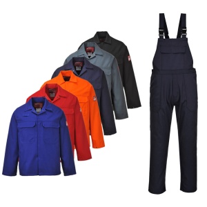Costum haine de lucru ignifuge 330 gr, jacheta + pantalon cu pieptar