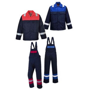 Costum haine de lucru ignifuge 350 gr, jacheta + pantalon cu pieptar
