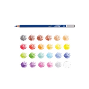 Creioane colorate Carioca Aquarell 24/cutie metalică - Img 2