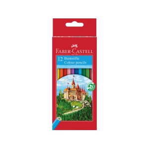 Creioane colorate hexagonale Faber-Castell 12 culori/set