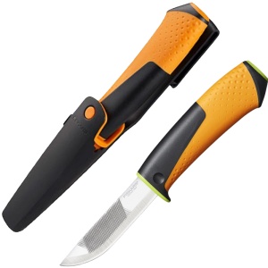 Cutit pentru uz intensiv cu ascutitor Fiskars, 225 mm, 150 g - Img 1