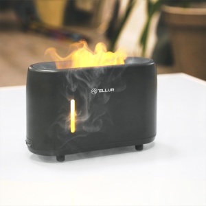 Difuzor aromaterapie Flame Tellur, 240ml, 12 ore, telecomandă, gri - Img 4