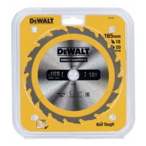 Disc Dewalt DT1933 pentru fierastrau circular, D 165x20x2.4 mm, 18 dinti, pentru taiere rapida, seria Dewalt Construction - Img 2