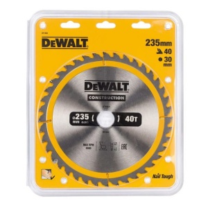 Disc Dewalt DT1955 pentru fierastrau circular, D 235x30x2.6 mm, 40 dinti, pentru taiere universala, seria Dewalt Construction - Img 2