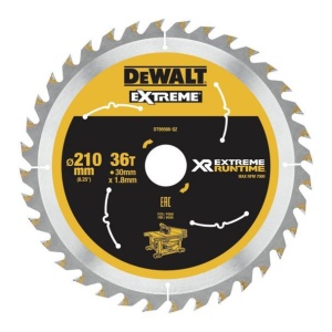 Disc Dewalt DT99566 pentru fierastrau circular, D 210x30x1.80 mm, 36 dinti, pentru taiere fina, seria Extreme Runtime - Img 1