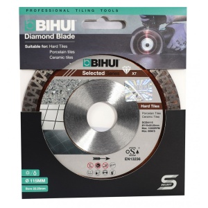 Disc Diamantat pt. Placi dure, Portelan dur, Placi ceramice 115x22.2 (mm) Super Premium - BIHUI-DCDA115 - Img 2