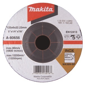 Disc polizare inox Makita, 125x22.2x6 mm