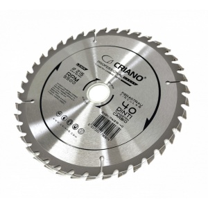 Disc Premium TCT - panza de fierastrau circular pentru taiat lemn, 215x30/25,4/20 cu 40 dinti din carbura de tungsten (vidia) - DXDY.PW215-40 - Img 2