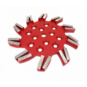 Disc stea cu segmenti diamantati pt. slefuire pardoseli - segment fin - Rosu - 250 mm - prindere 19mm - DXDY.8501.250.11.63 - Img 2
