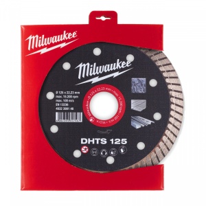 Discuri diamantate DHTS Milwaukee, viteza TURBO in placi ceramice, granit, marmura (Diametru interior disc (mm): 22.23, Tip: DHTS 125, Diametru disc (mm): 125, Înălțime segment (mm): 10) - Img 2