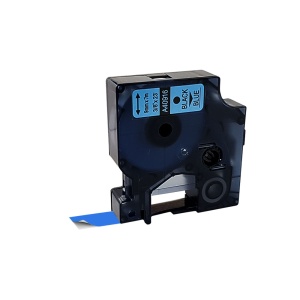 Etichete 9mm x 7m negru albastru compatibile Dymo S0720710 40916, pentru gama Dymo Labelamanger si Aimo D1600