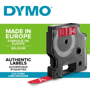 Etichete industriale Durable 12mm x 3m alb rosu DYMO D1 1978366 - Img 2