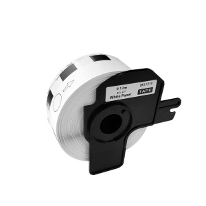 Etichete rotunde DK-11219 albe O12mm suport plastic inclus compatibile Brother DK-11219 DK11219 - Img 3