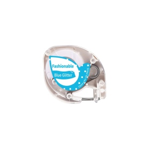 Etichete sclipici Dymo Letratag alb albastru compatibile 12mm x 4m AIMO S0721650 91205