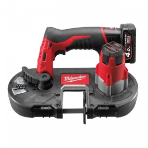 Fierastrau cu banda cu acumulator Milwaukee M12 BS-402C, capacitate taiere metal ∅ 41 mm, livrat cu acumulator, valiza