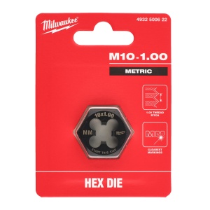 Filiera hexagonala Milwaukee pentru filet metric, M10-1.00 - Img 2