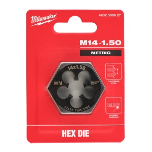 Filiera hexagonala Milwaukee pentru filet metric, M14-1.50 - Img 2