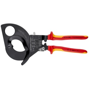 Foarfeca cu clichet pentru cabluri, izolata la 1000 V, KNIPEX, 280 mm - Img 3