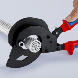 Foarfeca cu clichet pentru taiat cabluri ACSR, KNIPEX, 340 mm - Img 5