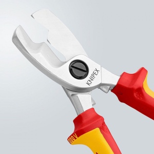 Foarfeca de taiat cablu, manere izolate la 1000 V, KNIPEX, 200 mm - Img 3