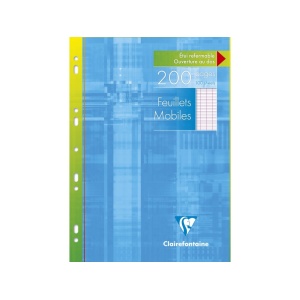 Foi albe, liniatură franceză, simple multiperforate 90 g/mp 100 file Clairefontaine