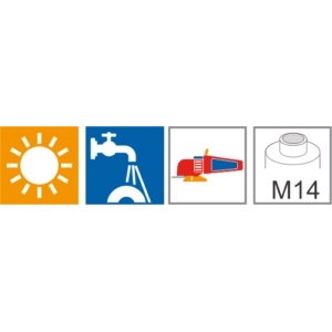 Freza Montolit FPU20 pentru largire gauri/modificare forma, ceramica Ø20 mm M14 l - Img 2