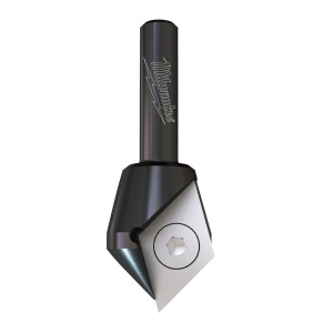 Freza pentru caneluri in V cu cutite din carbura interschimbabile Milwaukee S8, 23/60mm - Img 1