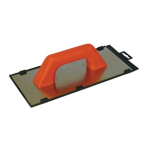 Gletiera INOX model spaniol, cu montura de aluminiu, maner PVC inchis - 280×120