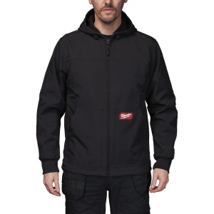 Jachetă Softshell neagră cu glugă M - Img 1