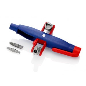 KNIPEX 00 11 07 Cheie pentru tabloul de comandă cu ştift pentru tablouri de comandă şi sisteme de închidere uzuale 145 mm (carton cu autoservire/în blister) 3-9 mm - Img 2