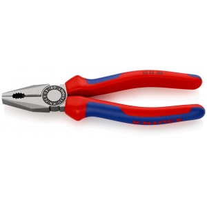 KNIPEX 03 02 180 Patent combinat cu manşoane multicomponent vopsit negru 180 mm