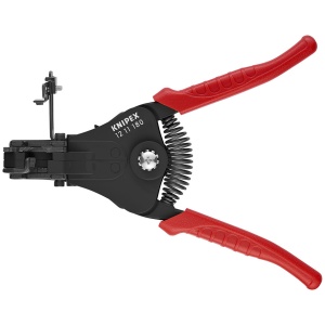 KNIPEX 12 11 180 Clește dezizolator cu cuţite profilate cu manșoane de prindere din plastic lăcuit cu negru 180 mm - Img 3