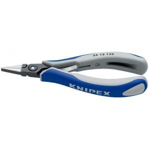 KNIPEX 34 12 130 Clește de apucare de precizie pentru sisteme electronice cu manşoane multicomponent brunat 135 mm - Img 1