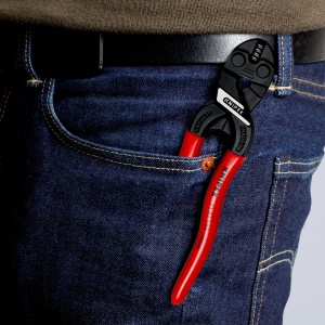 KNIPEX 71 01 160 CoBolt® S Tăietor compact pentru bolțuri acoperite cu plastic vopsit negru 160 mm - Img 4