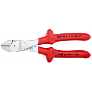 KNIPEX 74 07 200 Șfic de forță izolat prin imersie, testat de VDE cromat 200 mm - Img 3