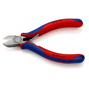 KNIPEX 76 22 125 Tăietor lateral (șfic) pentru electromecanici cu manşoane multicomponent vopsit negru 125 mm - Img 2