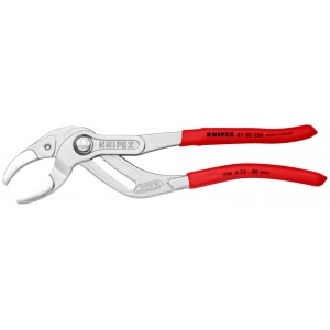 KNIPEX 81 03 250 Cleşte pentru sifon şi conectori acoperit cu material plastic aderent cromat 250 mm - Img 1