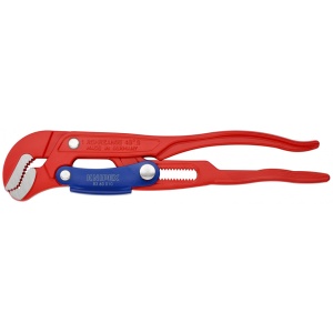 KNIPEX 83 60 010 Clește pentru țevi cu fălci încovoiate cu reglare rapidă vopsit electrostatic în roșu 330 mm