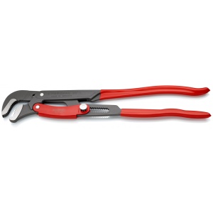 KNIPEX 83 61 020 Clește pentru țevi cu fălci încovoiate cu reglare rapidă acoperite cu plastic vopsit electrostatic gri 560 mm - Img 3