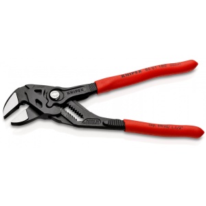 KNIPEX 86 01 180 Cheie de strângere Cleștele-cheie, clește și cheie într-o singură unealtă acoperite cu plastic bonderizat în culoarea gri 180 mm - Img 2