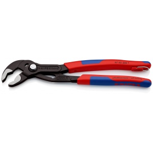 KNIPEX 87 02 250 T Cobra® Clește high tech pentru pompe de apă cu manşoane multicomponent, cu cârlig de fixare integrat pentru montarea unei siguranţe împotriva căderii bonderizat în culoarea gri 250 mm - Img 2