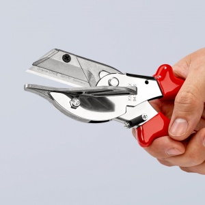 KNIPEX 94 35 215 foarfece de teșit pentru profile din plastic și cauciuc cu învelișuri din plastic cromat 215 mm - Img 4