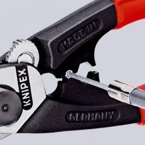 KNIPEX 95 62 190 foarfece de tăiat cabluri de sârmă forjat cu manşoane multicomponent 190 mm - Img 6