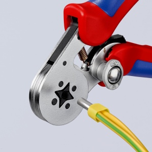 KNIPEX 97 55 04 clește de sertizat ferule, cu autoreglaj cu introducere laterală cu manşoane multicomponent cromat 180 mm - Img 8